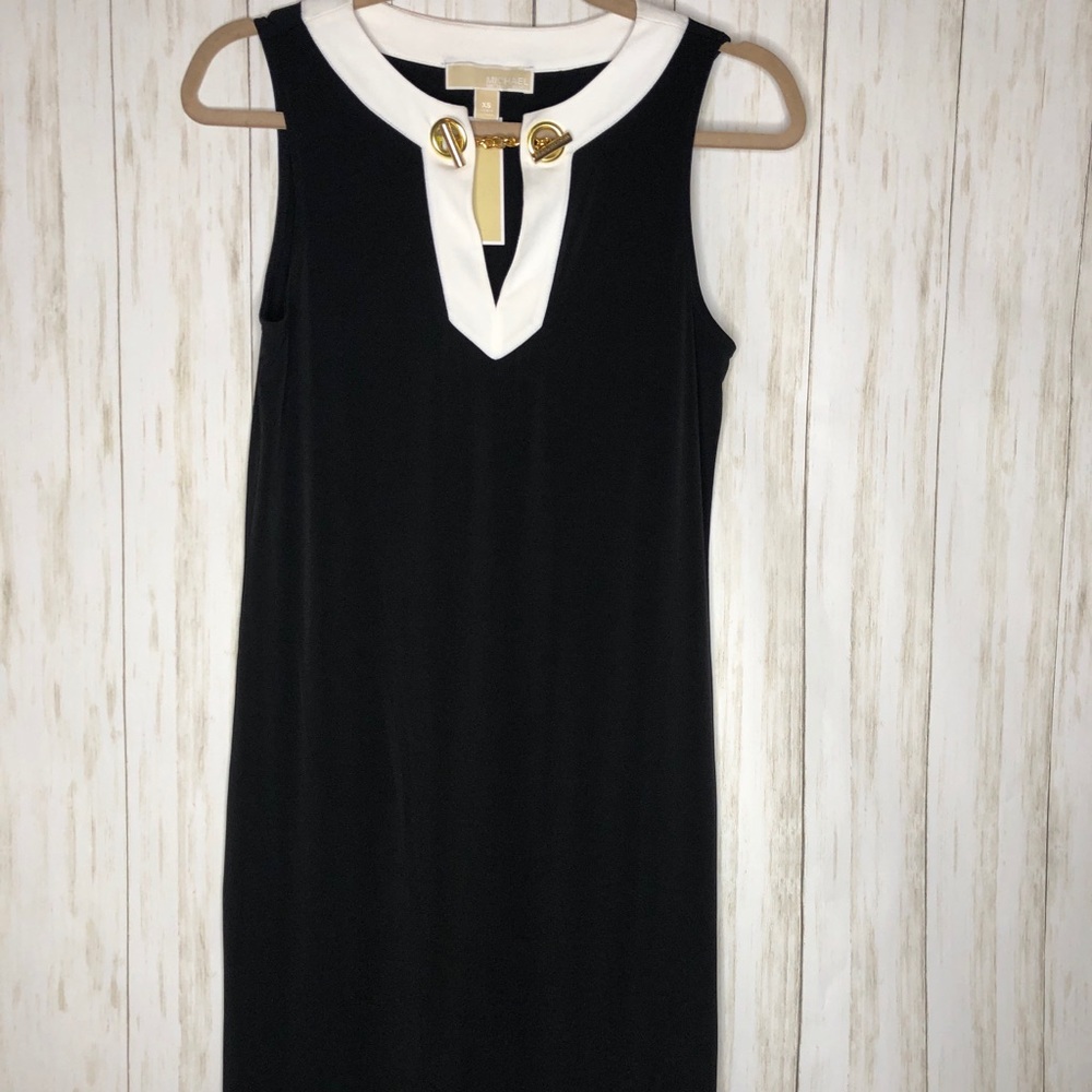 black and white Michael Kors basic dress